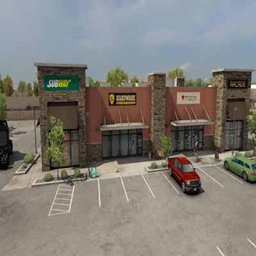 Real companies, gas stations & billboards