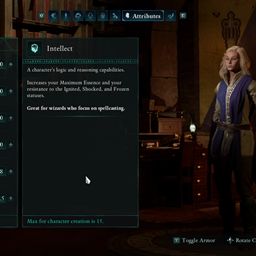 Character Creation Menu — Change appearance — attributes — and more