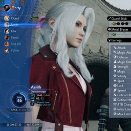 White hair color for Tifa, Aerith and Cloud