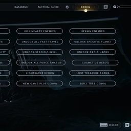 Debug menu