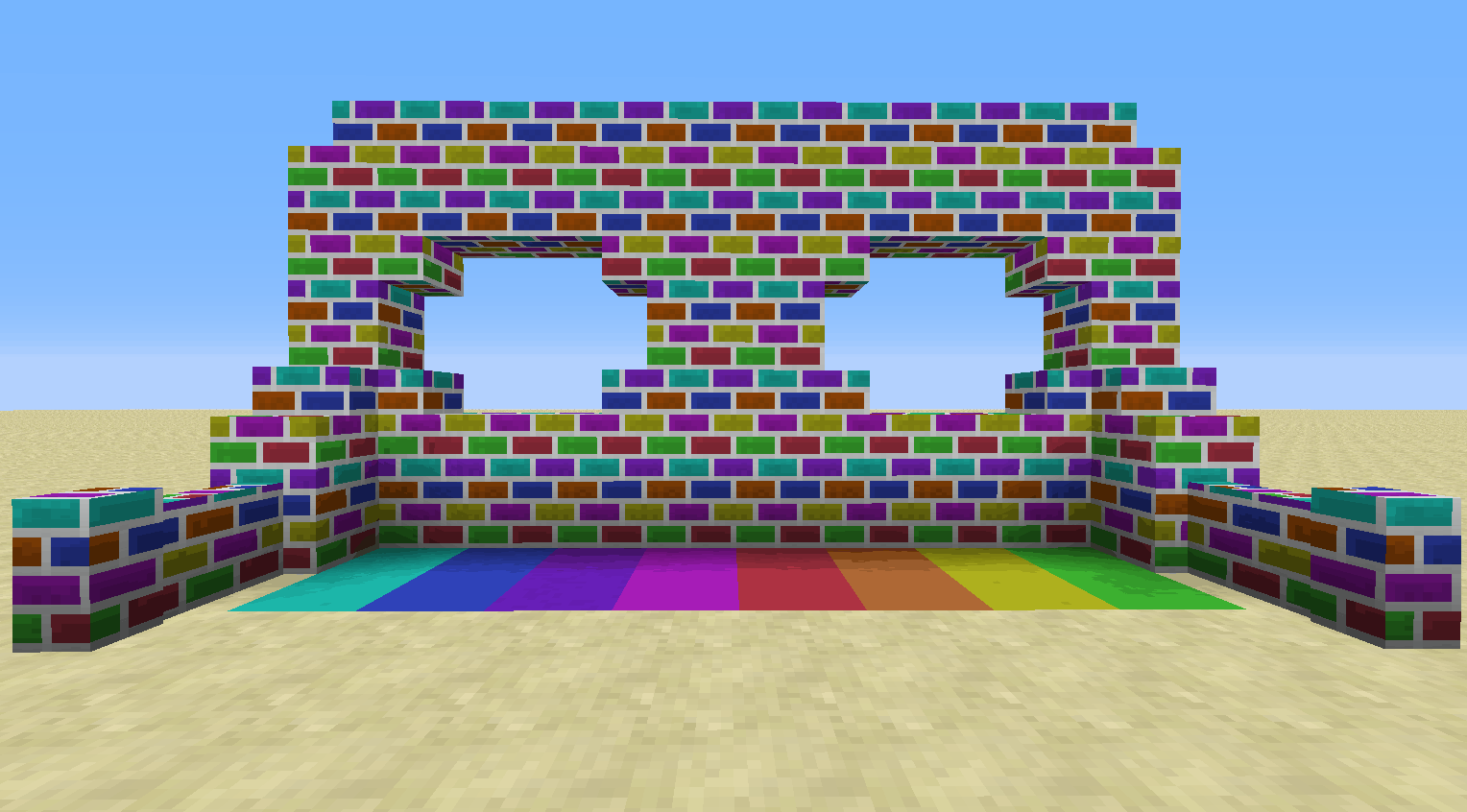 Rainbow clay and rainbow bricks animation