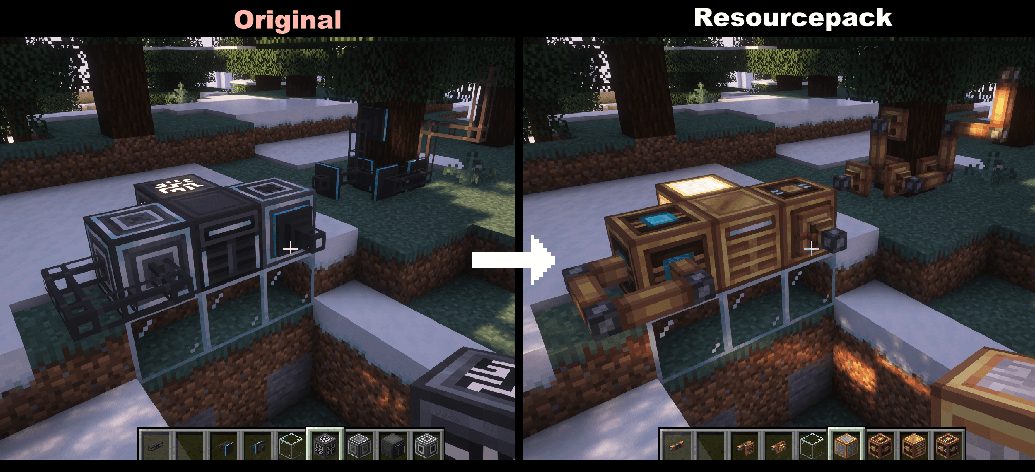 Интерфейс Refined Storage с ресурс-паком