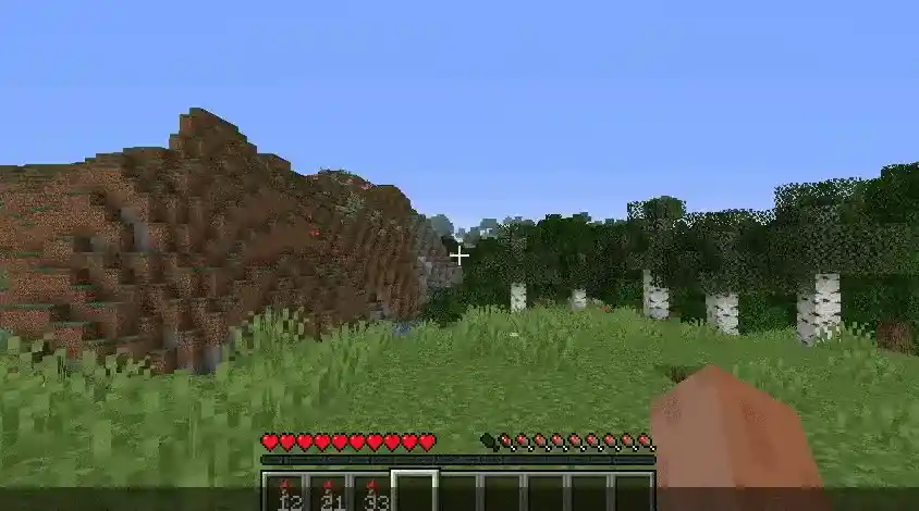 Пример взлёта с помощью Easy Elytra Takeoff