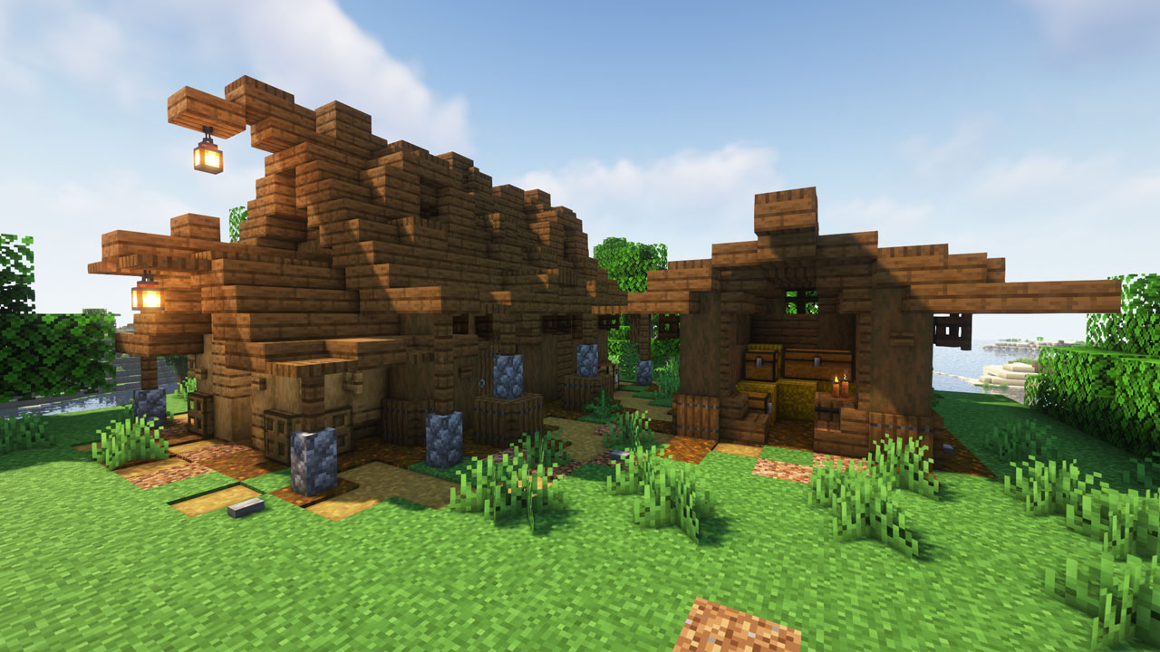 Интерьер средневекового здания в Minecraft