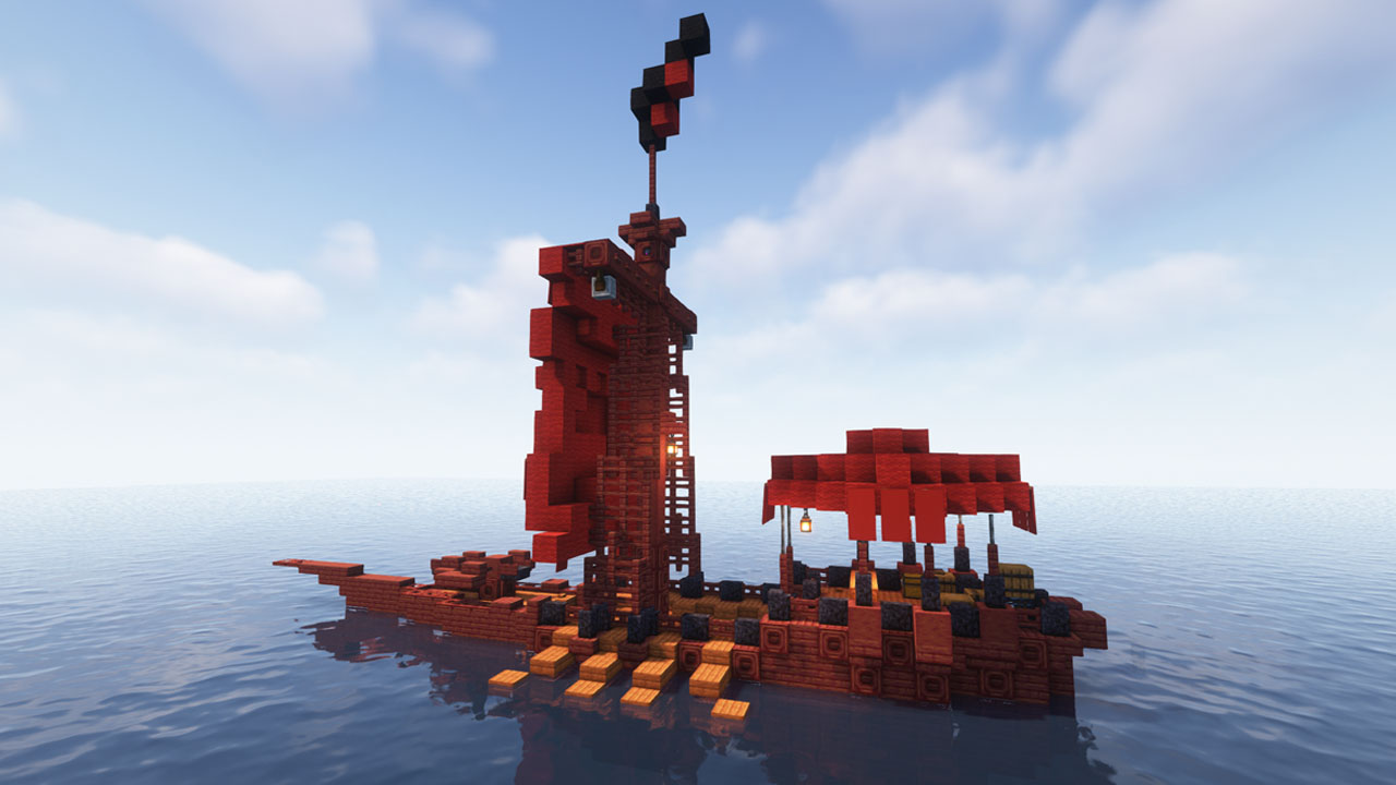 Средневековое здание в Minecraft