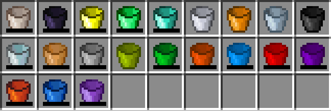 Различные типы ведер из мода More Buckets