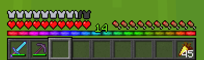 Rainbow XP bar