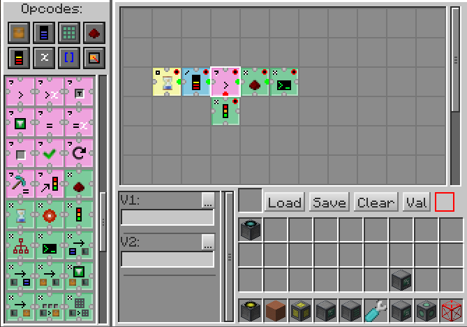 Интерфейс программирования в RFTools Control
