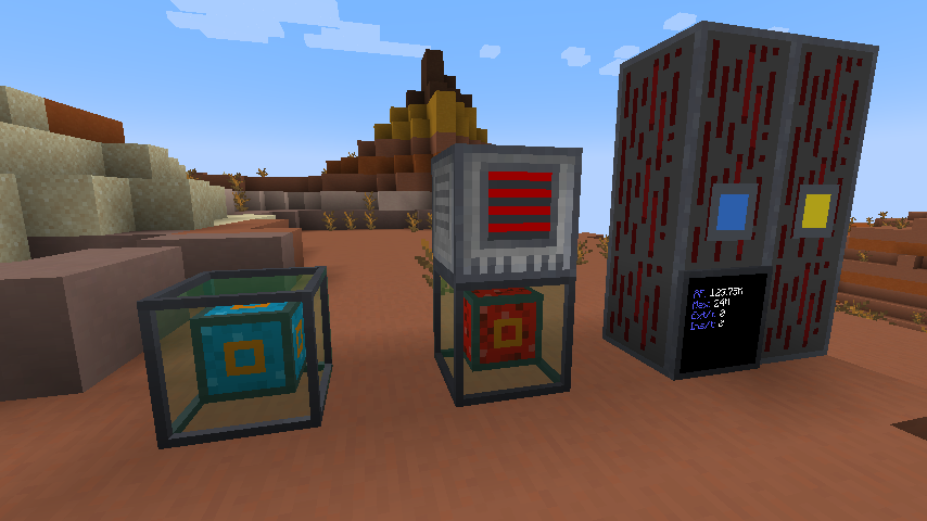 Пример устройств из мода RFTools Power