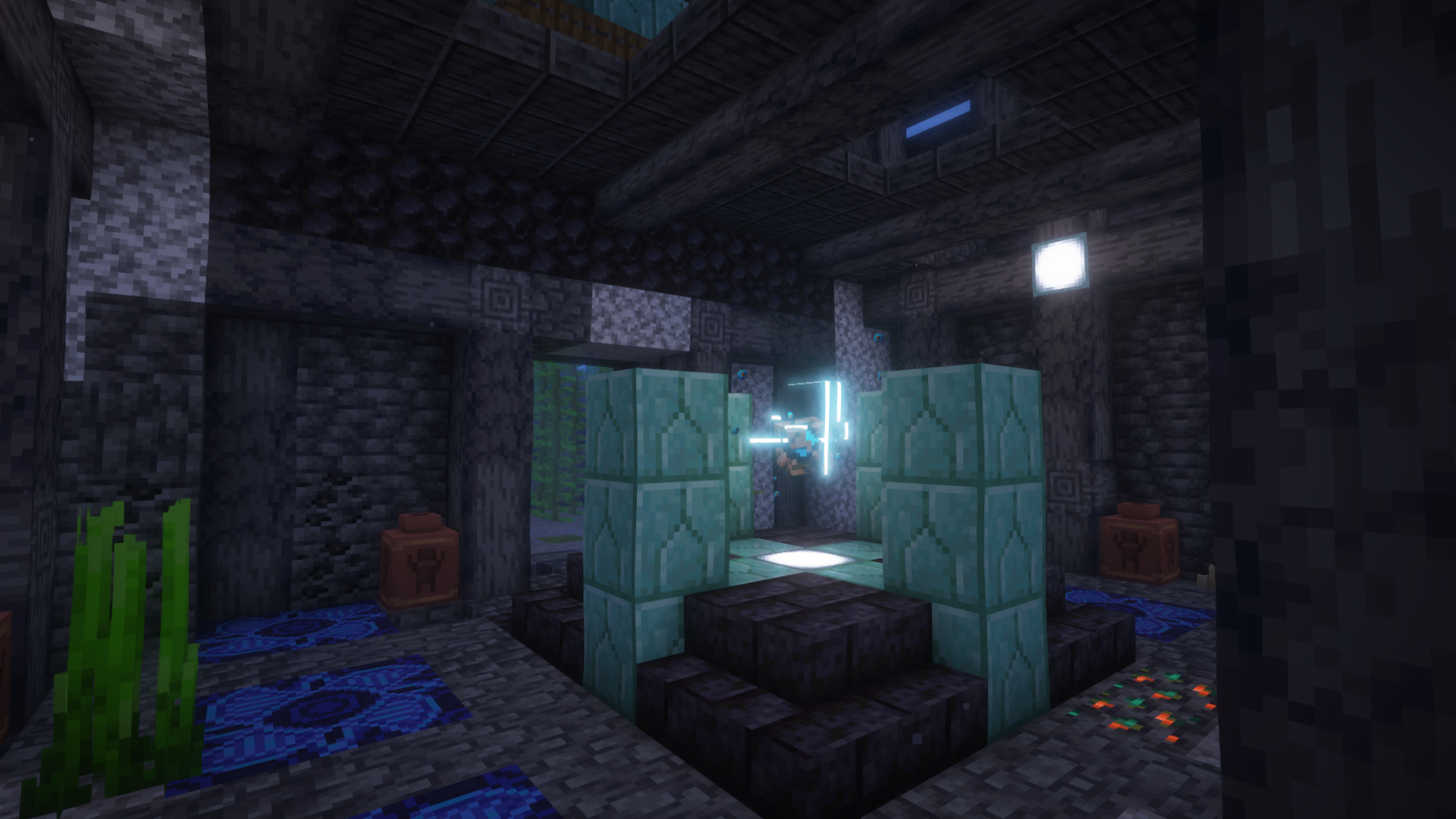 Подводная деревня в Minecraft