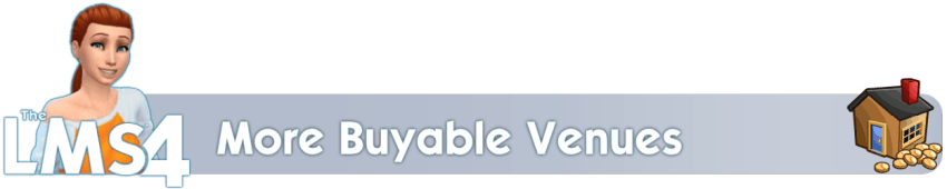 More Buyable Venues and new Venue Types — изображение 1