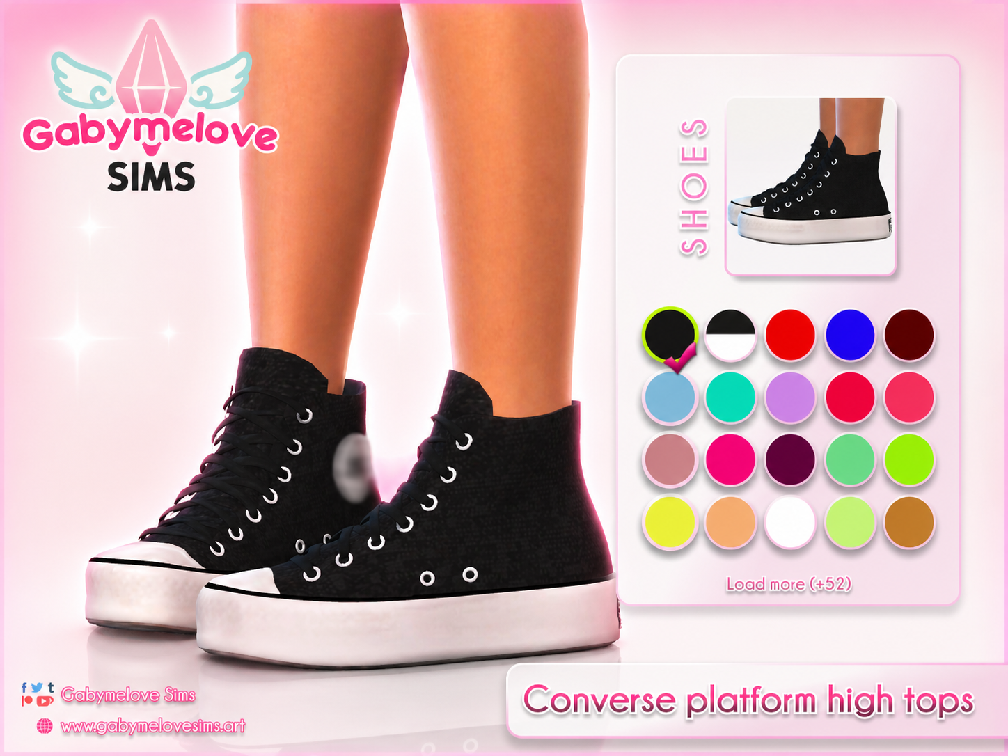 Platform High Top Sneakers (Female) – Chunky Canvas High Tops, Y2K Casual Style — изображение 1