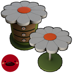 MH Flower Commode And Nightstand
