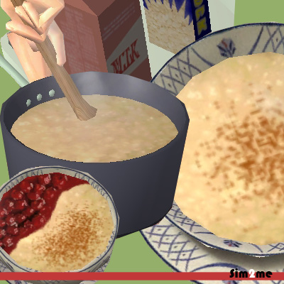 Рисовый пудинг с вишней в The Sims 2