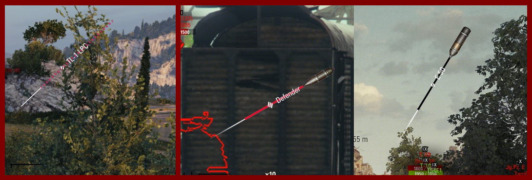 Пример индикаторов Damage Indicators